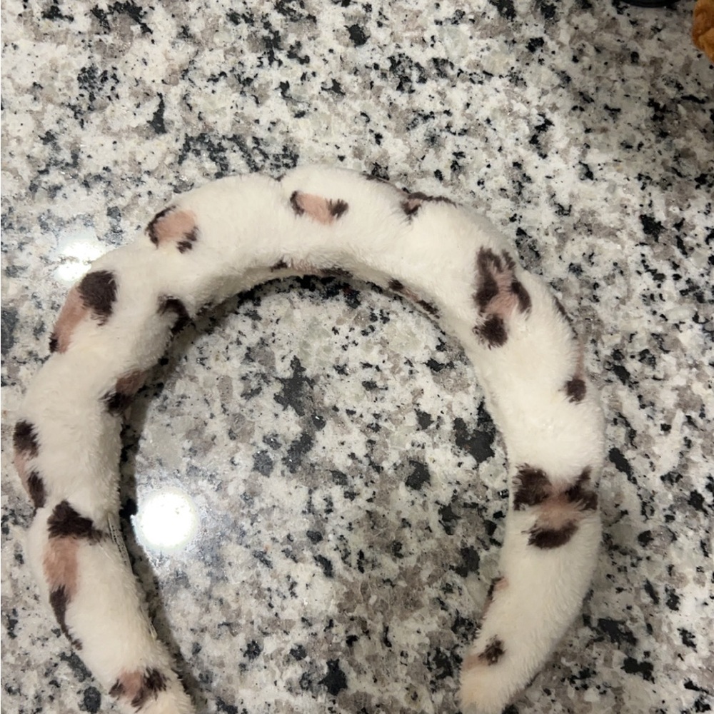 Leopard Print Faux Fur Headband
